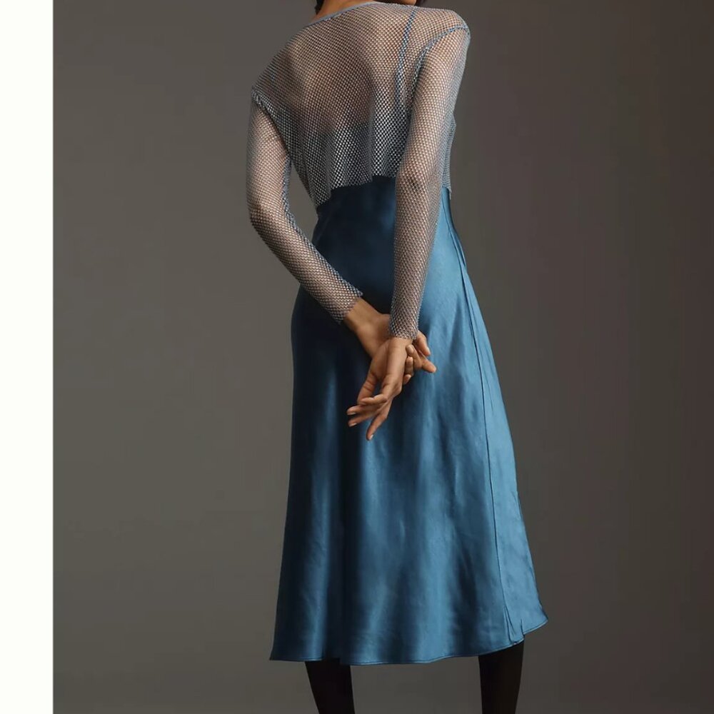 Dolan by Anthropologie Satin Slip Midi Dress - Picture 3 of 12